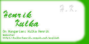 henrik kulka business card